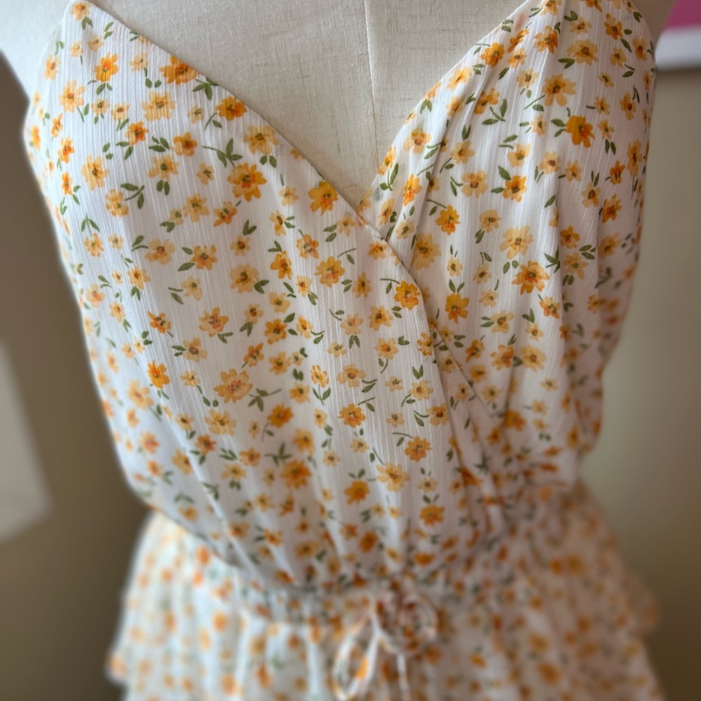 CUTE DAISY PATTERN SUMMER DRESS